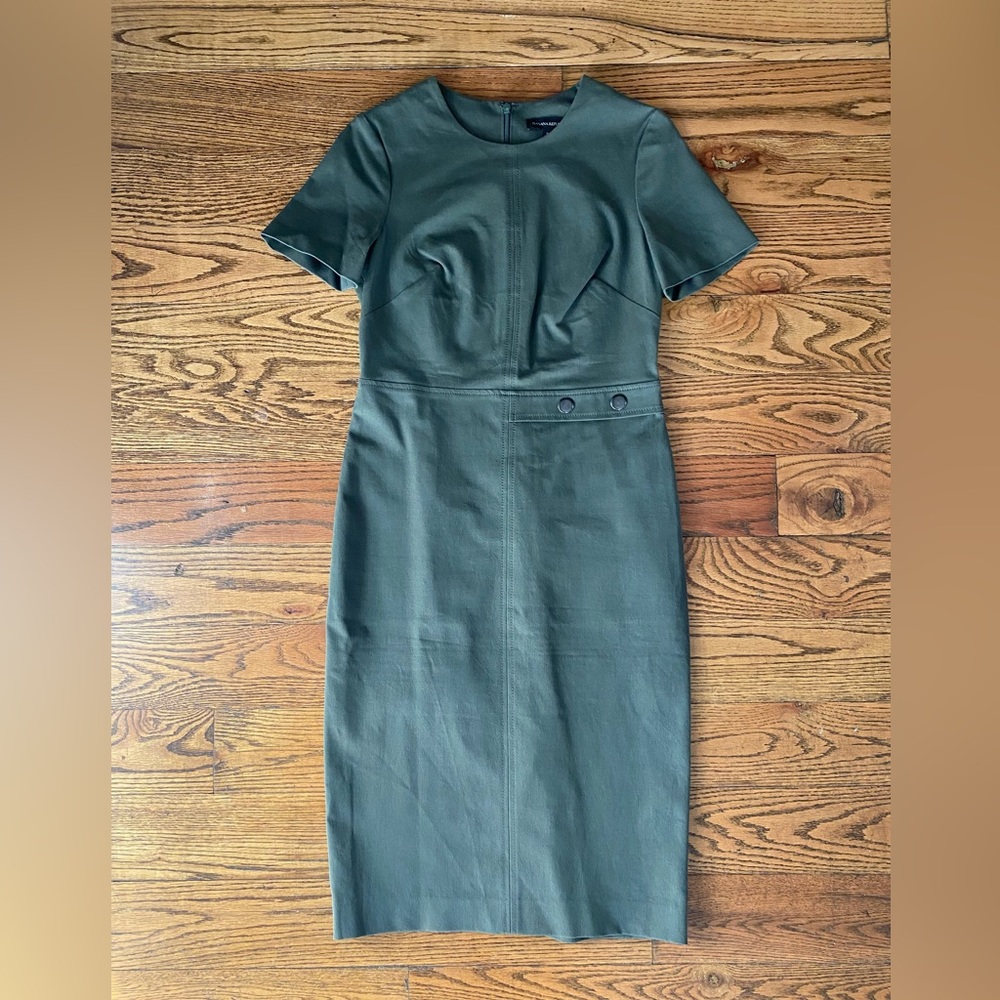 Banana Republic Olive Green Sheath Dress - Size 6